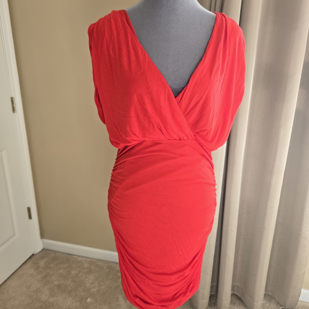 Alice + Olivia Vibrant Red Backless Dress